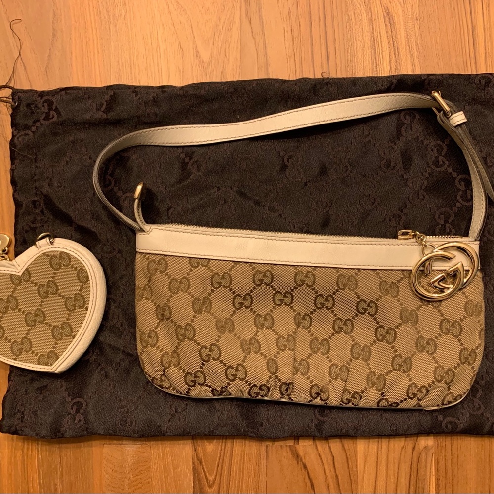 Gucci Monogram Satchel & Matching Coin Holder